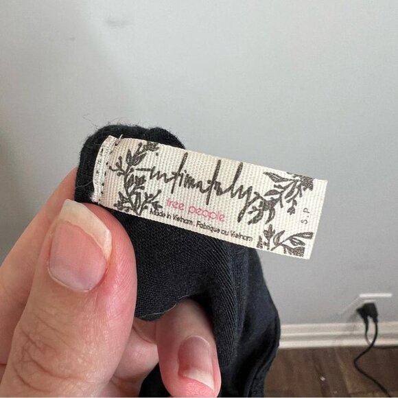 Intimately Free People Womens Size Small Better Than Words Cami Black Ruched Top - Picture 6 of 10